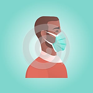 Man wearing protective mask against corona virus covid-19 protection stop coronavirus pandemic