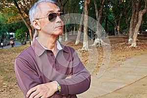 Man wearing sunglasses