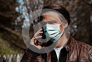 Man Wearing Surgical Mask  photo