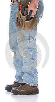 Man wearing tool belt