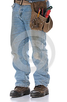 Man wearing toolbelt