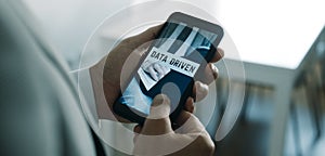Text data driven in smartphone, web banner photo