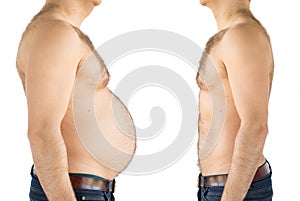 Man before and after weight loss