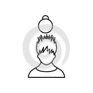 Man with the weight over head icon