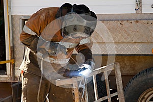 Man Welding