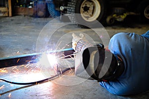 Man Welding