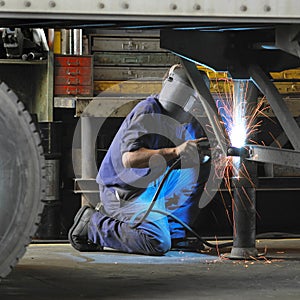 Man Welding