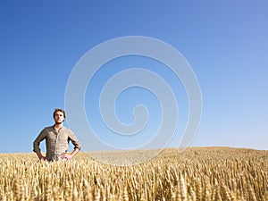 Man in Wheat Field