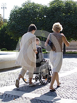 Man in the wheel chair