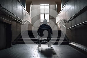 Man in a wheelchair photo