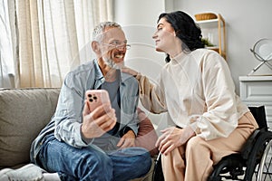 A man in a wheelchair engages