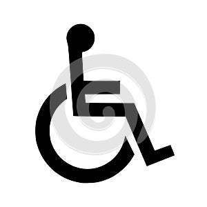 Man on wheelchair illustration symbol - PNG