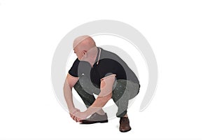 Man on white background