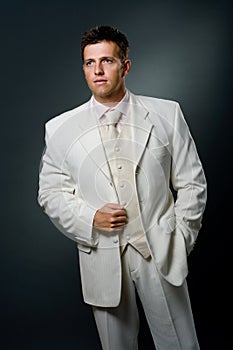 Man in white suit