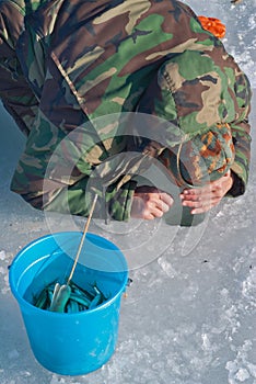 Man on winter fishing 49