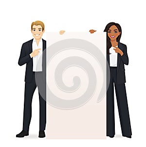 Man and woman with board