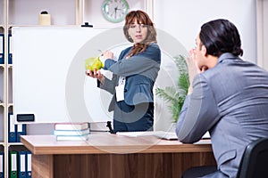Man and woman in business meeting concept