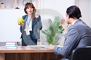 Man and woman in business meeting concept