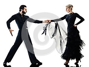 Man woman couple ballroom tango salsa dancer dancing silhouette