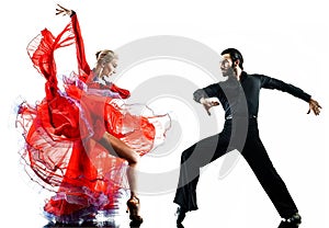 Man woman couple ballroom tango salsa dancer dancing silhouette