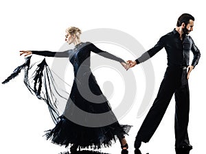 Man woman couple ballroom tango salsa dancer dancing silhouette