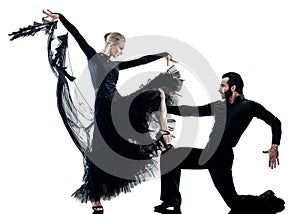 Man woman couple ballroom tango salsa dancer dancing silhouette