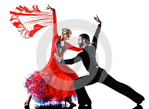 Man woman couple ballroom tango salsa dancer dancing silhouette