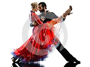 Man woman couple ballroom tango salsa dancer dancing silhouette