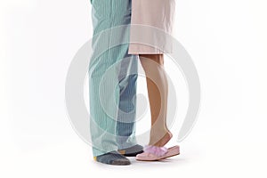 Man and woman dressed in pyjama