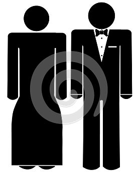 Man and woman in formal wear