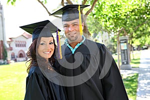 Man and Woman Graduates