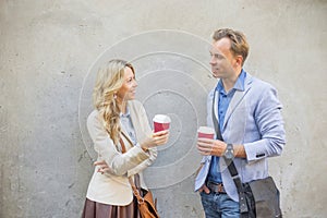 Man and woman having a conversation