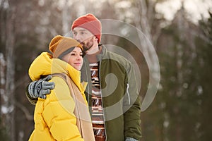 Man And Woman Having Date Outdoors