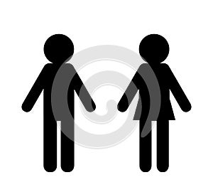 Man and woman icons isolated on white bckground vector