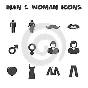 Man and woman icons