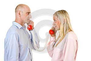 Man and Woman on Phone