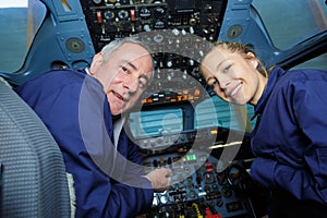 with man and woman pilots