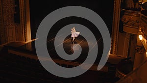 Man and woman prepare ballet dance performance