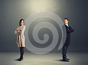 Man and woman in quarrel photo