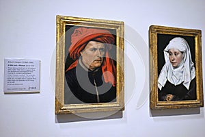 A Man and a Woman by Robert Campin at the National Gallery Museum in London