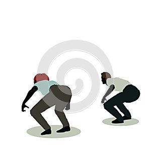 man and woman silhouette in Animation Jumping