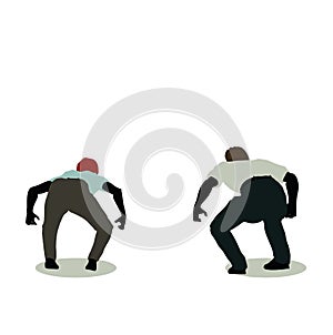 man and woman silhouette in Animation Jumping