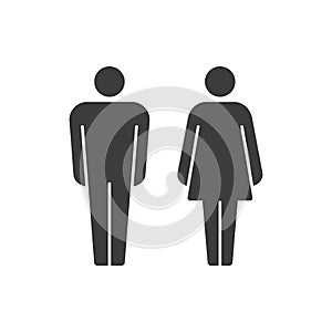 Man and woman vector pictograms