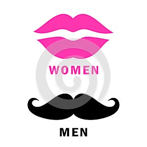 Man and woman vector sign