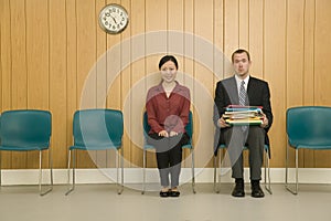 Man and Woman in Waiting Room