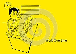 Man work overtime