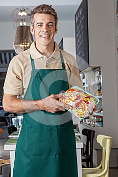 Man working as a salesman