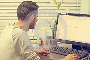 Businessman working in the office