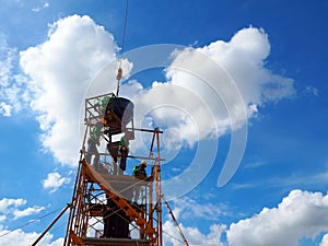 Man Working on the Working at height