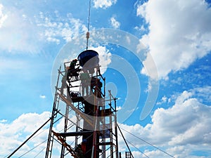 Man Working on the Working at height